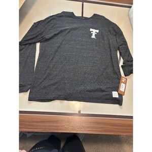 1251 Original Retro Brand Texas Tech Red Raiders Long Sleeve Charcoal 2XL NWT